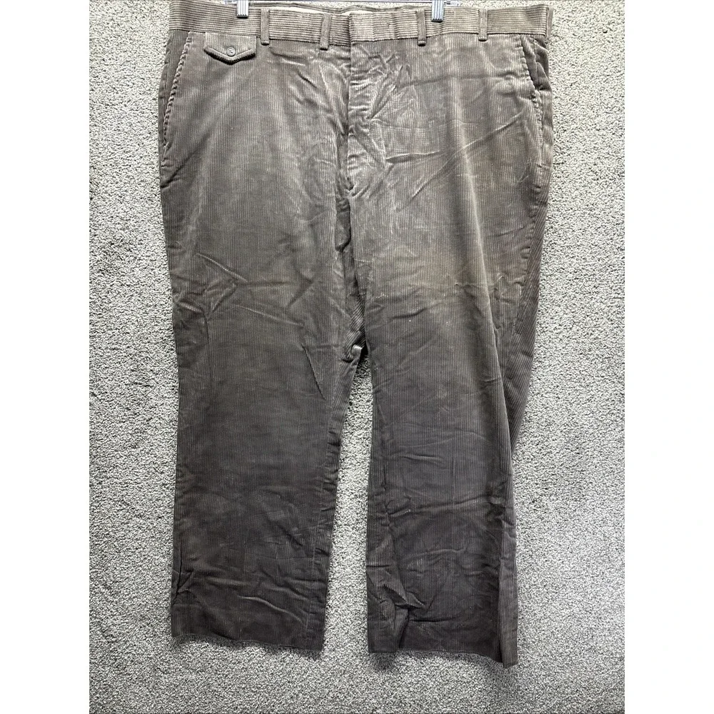 The JC Penney Men's Shop‎ Slack Flat Corduroy Dress Pants Men's Gray 44x30 NWT**
